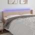 Cabecero con LED cuero sintético capuchino 183x16x78/88
