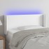 Cabecero con LED cuero sintético blanco 93x16x78/88