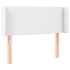Cabecero con LED cuero sintético blanco 93x16x78/88