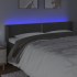 Cabecero con LED de terciopelo gris oscuro 163x16x78/88