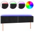 Cabecero con LED de terciopelo negro 183x16x78/88