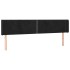 Cabecero con LED de terciopelo negro 183x16x78/88
