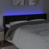 Cabecero con LED de terciopelo negro 183x16x78/88