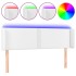 Cabecero con LED cuero sintético blanco 147x16x78/88