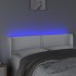 Cabecero con LED cuero sintético blanco 147x16x78/88