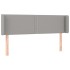 Cabecero con LED de tela gris claro 147x16x78/88