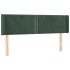 Cabecero con LED de terciopelo verde oscuro 147x16x78/88