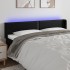 Cabecero con LED cuero sintético negro 183x16x78/88