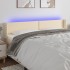 Cabecero con LED de tela crema 163x16x78/88