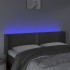Cabecero con LED de terciopelo gris oscuro 147x16x78/88