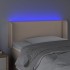 Cabecero con LED cuero sintético color capuchino 93x16x78/88