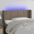 Cabecero con LED de tela gris taupe 93x16x78/88