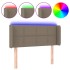 Cabecero con LED de tela gris taupe 93x16x78/88