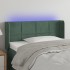 Cabecero con LED de terciopelo verde oscuro 103x16x78/88