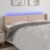 Cabecero con LED cuero sintético capuchino 183x16x78/88