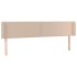 Cabecero con LED cuero sintético capuchino 183x16x78/88