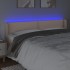 Cabecero con LED cuero sintético capuchino 183x16x78/88