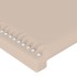 Cabecero con LED cuero sintético capuchino 183x16x78/88