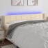 Cabecero con LED de tela crema 183x16x78/88