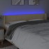 Cabecero con LED de tela crema 183x16x78/88