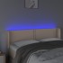 Cabecero con LED cuero sintético capuchino 147x16x78/88