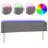 Cabecero con LED de tela gris oscuro 163x16x78/88