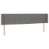 Cabecero con LED de tela gris oscuro 163x16x78/88