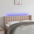 Cabecero con LED cuero sintético capuchino 147x16x78/88