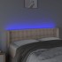 Cabecero con LED cuero sintético capuchino 147x16x78/88