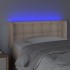 Cabecero con LED cuero sintético color capuchino 93x16x78/88
