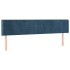 Cabecero con LED de terciopelo azul oscuro 203x16x78/88