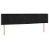 Cabecero con LED de terciopelo negro 203x16x78/88