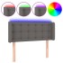 Cabecero con LED cuero sintético gris 83x16x78/88