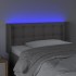 Cabecero con LED cuero sintético gris 83x16x78/88