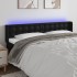 Cabecero con LED cuero sintético negro 183x16x78/88