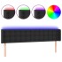 Cabecero con LED cuero sintético negro 183x16x78/88