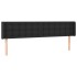 Cabecero con LED cuero sintético negro 183x16x78/88