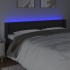 Cabecero con LED cuero sintético negro 183x16x78/88