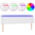 Cabecero con LED cuero sintético blanco 163x16x78/88