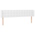Cabecero con LED cuero sintético blanco 163x16x78/88