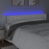 Cabecero con LED cuero sintético blanco 163x16x78/88