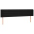 Cabecero con LED de tela negro 183x16x78/88