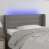 Cabecero con LED de tela gris oscuro 103x16x78/88