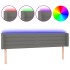 Cabecero con LED de tela gris oscuro 203x16x78/88
