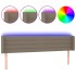 Cabecero con LED de tela gris taupe 203x16x78/88