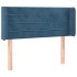 Cabecero con LED de terciopelo azul oscuro 93x16x78/88