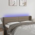 Cabecero con LED de tela gris taupe 147x16x78/88