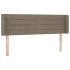 Cabecero con LED de tela gris taupe 147x16x78/88