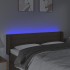 Cabecero con LED de tela gris taupe 147x16x78/88
