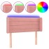 Cabecero con LED de terciopelo rosa 103x16x78/88